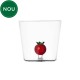 Pahar pentru apa, rosie, 8 cm, Vegetables - designer Alessandra Baldereschi - ICHENDORF